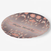 Super hübsche KorallenBlume Pappteller (Schrägansicht)