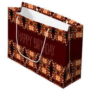 Super Hübsche Orange Flower Geburtstagsgeschenktas Große Geschenktüte