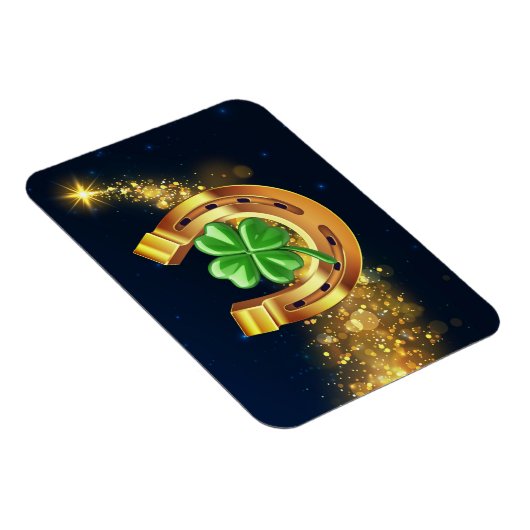 Super-Hufeisen 4 Blatt Kleeblatt Schießstar Magnet (Rechte Seite)