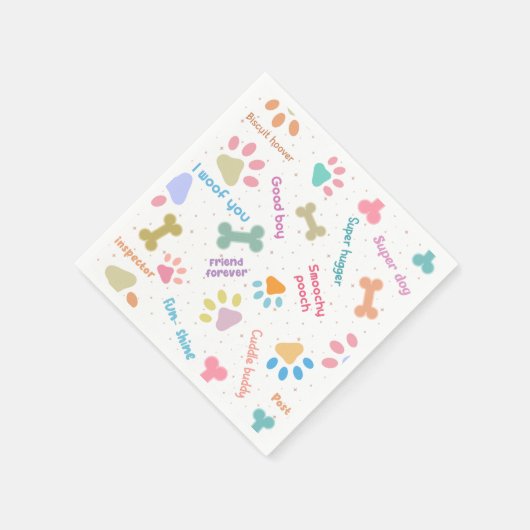 Super Hund Party Servietten (Ecke)