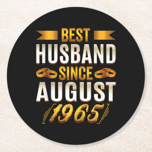 Super Husband Funny Jubiläum Ehefrau Runder Pappuntersetzer