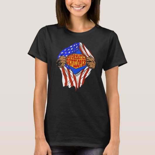 Super Informatica Developer Hero Job T-Shirt (Vorderseite)