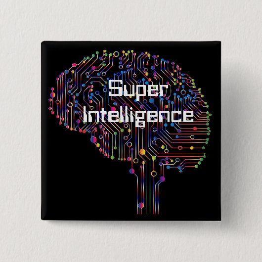 Super-Intelligenz-Technologie Button (Vorderseite)