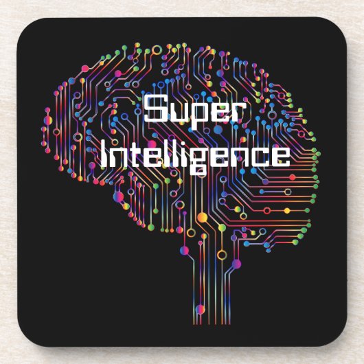 Super-Intelligenz-Technologie Getränkeuntersetzer (Vorderseite)