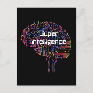 Super-Intelligenz-Technologie Postkarte