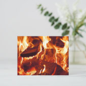 Super Intense Red Flames Postkarte (Stehend Vorderseite)