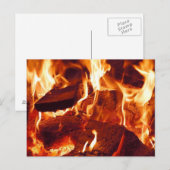 Super Intense Red Flames Postkarte (Vorne/Hinten)