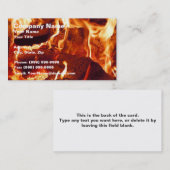 Super intensive rote Flammen Visitenkarte (Vorne/Hinten)
