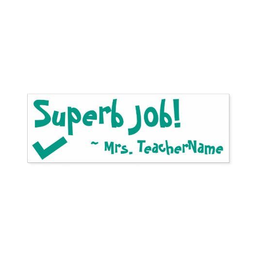 "Super Job!" Feedback von Educator Rubber Briefmar Permastempel (Design)