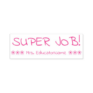"SUPER JOB!" Schullehrer Rubber-Briefmarke Permastempel