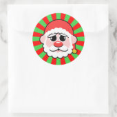 Super Kawaii Santa Runder Aufkleber (Tasche)