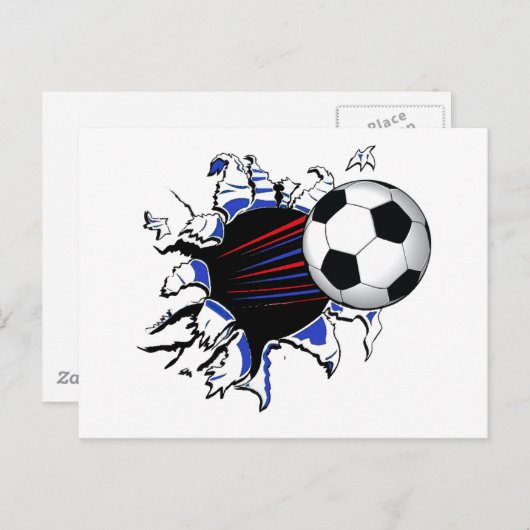 SUPER KICK SOCCER POSTKARTE (Vorne/Hinten)
