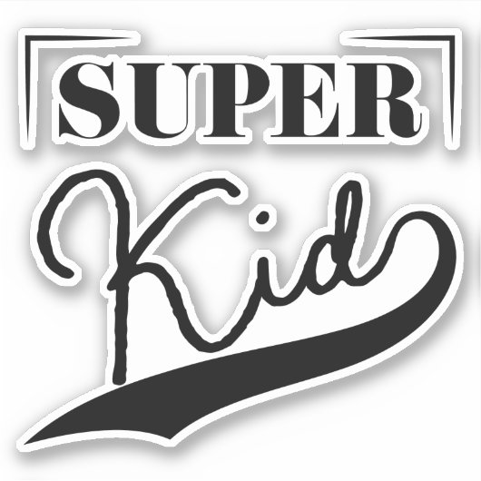 Super Kid Aufkleber (Vorderseite)