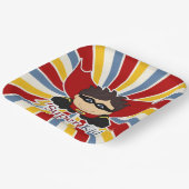 Super Kid Boy's Superhero Themed Party Pappteller (Gewinkelt)