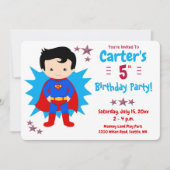 Super Kid - Jungs Einladung zur Geburtstagsparty (Vorderseite)