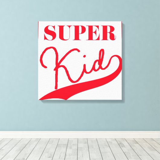 Super Kid Leinwanddruck (Insitu (Holzboden))