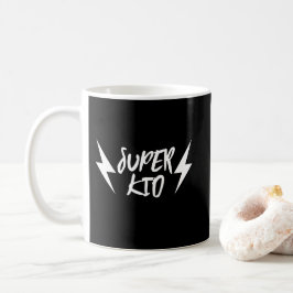 Super Kid Lightning Bolt White Super Tasse