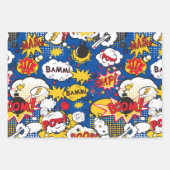 Super Kid, Niedliches Comic Muster Geschenkpapier Set (Vorderseite 3)