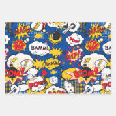Super Kid, Niedliches Comic Muster Geschenkpapier Set (Vorderseite)