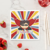 Super Kid Superhero Themed Boys Party Serviette (Beispiel)