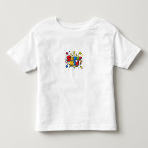 Super-Kind farbenfrohes Comic-Stil T-Shirt für Kin