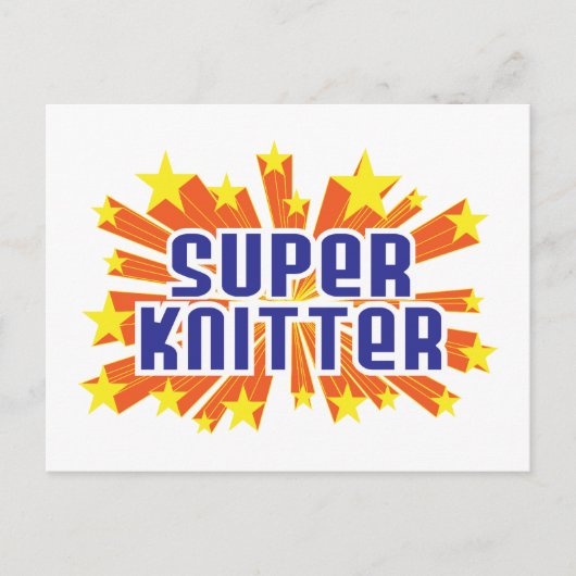 Super Knitter Postkarte (Vorderseite)