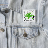 Super Koch Green Octopus Personalisieren Button (Beispiel)
