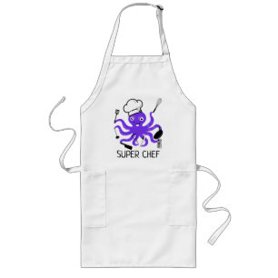 Super Koch Lila Octopus Personalisieren Langes Sch Lange Schürze
