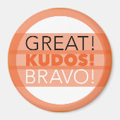 Super! Kudos! Bravo! Magnet, rund Magnet (Vorne)
