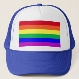 Super lebendige leuchtende Farben Gay Pride Regenb Truckerkappe