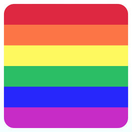 Super lebhafte und bunte Farben Schwulen Stolz Reg Quadratischer Aufkleber