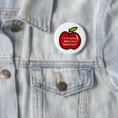 Super-Lehrer-Buttons mit rotem Apfel Button (Beispiel)