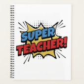 Super-Lehrer im Comic-Stil Planer (Vorderseite)