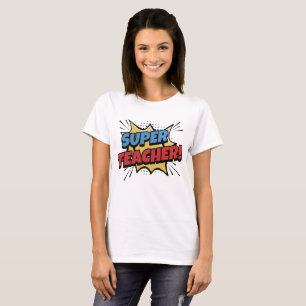 Super-Lehrer im Comic-Stil T-Shirt