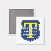 Super Lehrer Magnet | Was ist deine Supermacht? (Vorderseite/Rückseite)