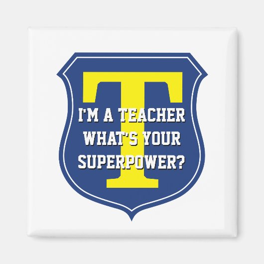 Super Lehrer Magnet | Was ist deine Supermacht? (Vorne)