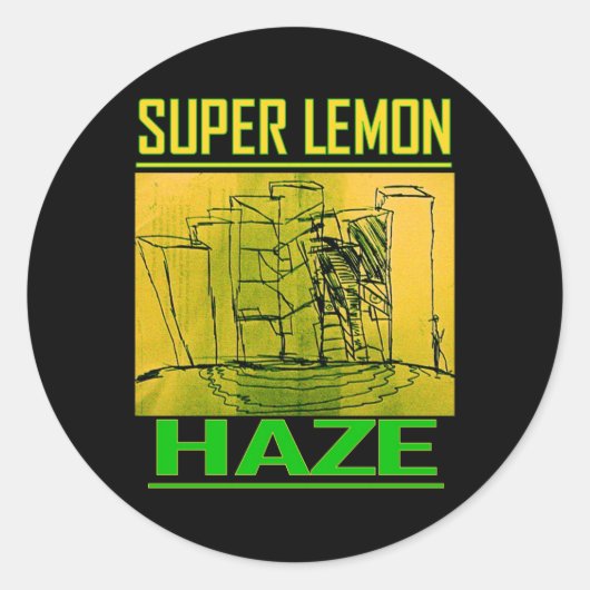 SUPER LEMON HAZE RUNDER AUFKLEBER (Vorderseite)