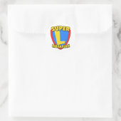 Super Librarian Runder Aufkleber (Tasche)