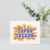 Super Logger Postkarte (Stehend Vorderseite)