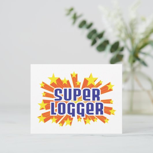 Super Logger Postkarte (Stehend Vorderseite)