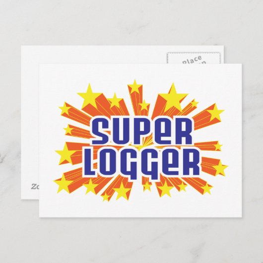 Super Logger Postkarte (Vorne/Hinten)