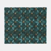 Super Luxe Aquamarin & Gold Fleecedecke (Vorderseite (Horizontal))