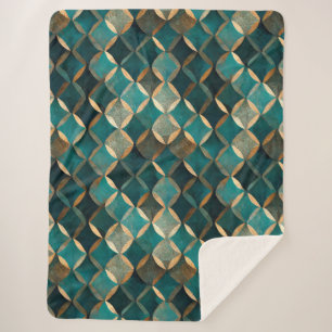 Super Luxe Aquamarin & Gold Sherpadecke