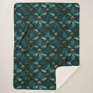 Super Luxe Aquamarin & Gold Sherpadecke