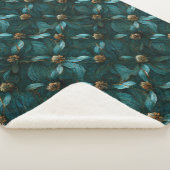 Super Luxe Aquamarin & Gold Sherpadecke (3/4)
