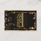 Super Luxury Black Gold Monogram Visitenkarte (Vorderseite)