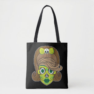 Super Mädchen-Zucker-Schädel-Illustrationskunst Tasche