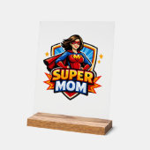 Super-Mama Acrylschild (Winkel)