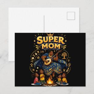 Super-Mama afrikanische Geschichtenerzählerin Mutt Postkarte