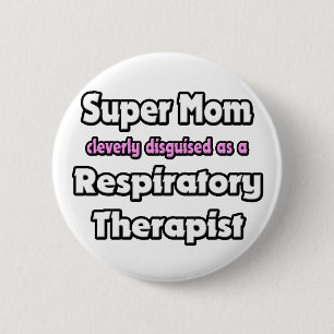 Super Mama ... Atemtherapeut Button
